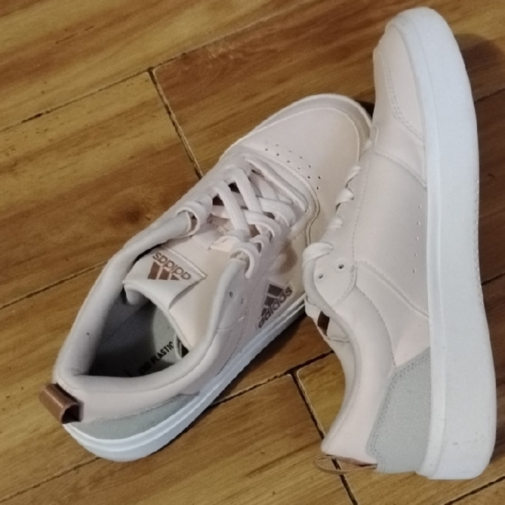 Adidas Light Pink and White Casual Shoes